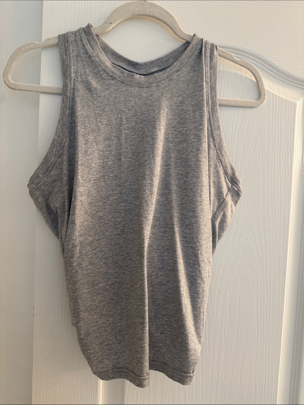 Grey Twist-Back Racer Tank Top - Picture 2 of 4